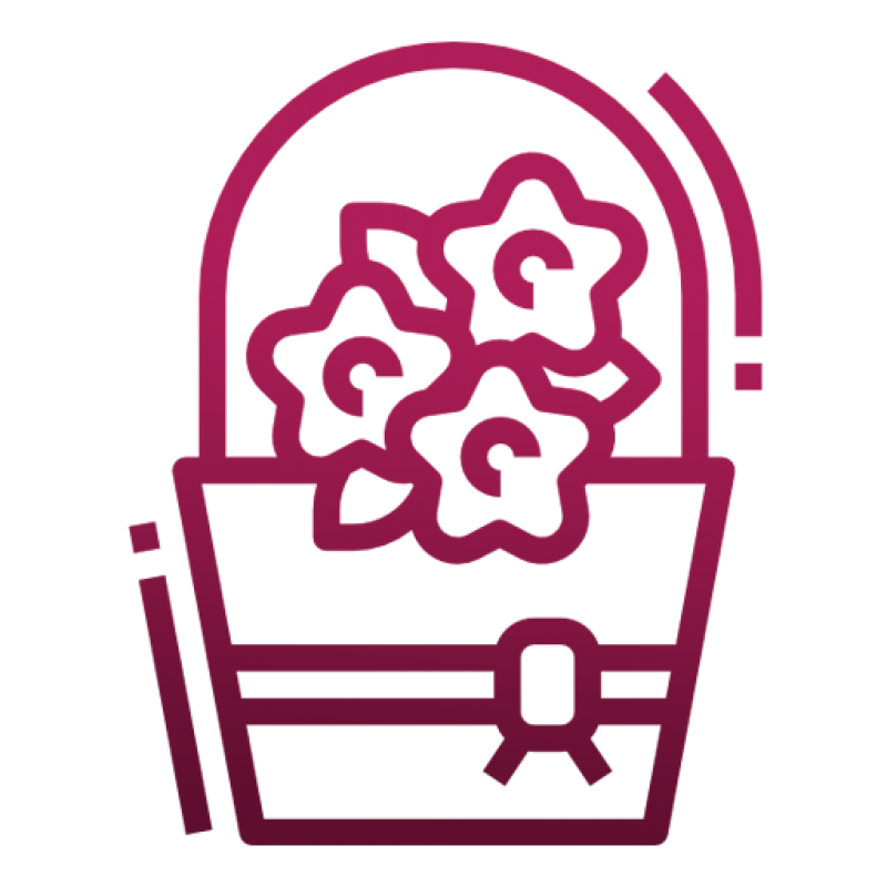 Корзины цветов